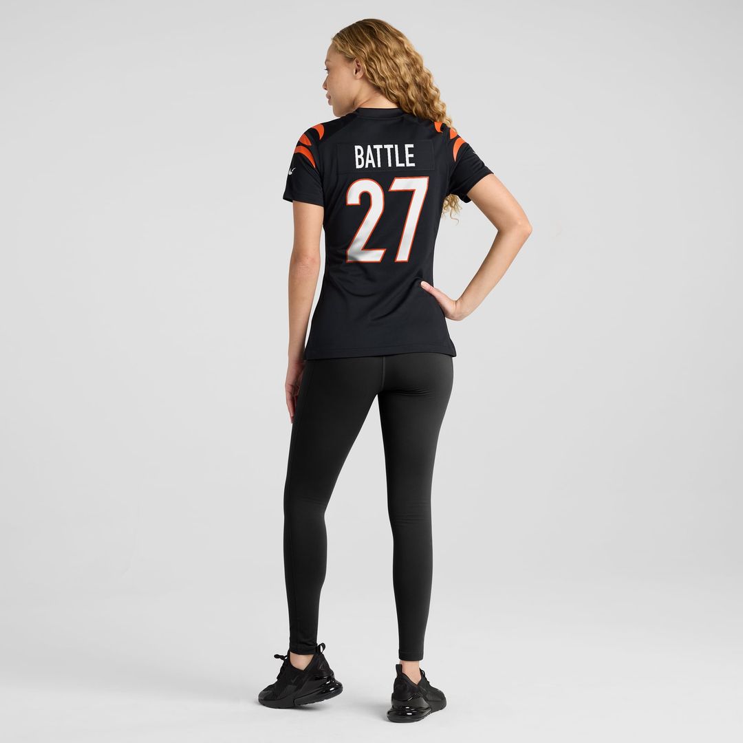 Women's Nike Cincinnati Bengals Jordan Battle Black Team Game NFL Jersey