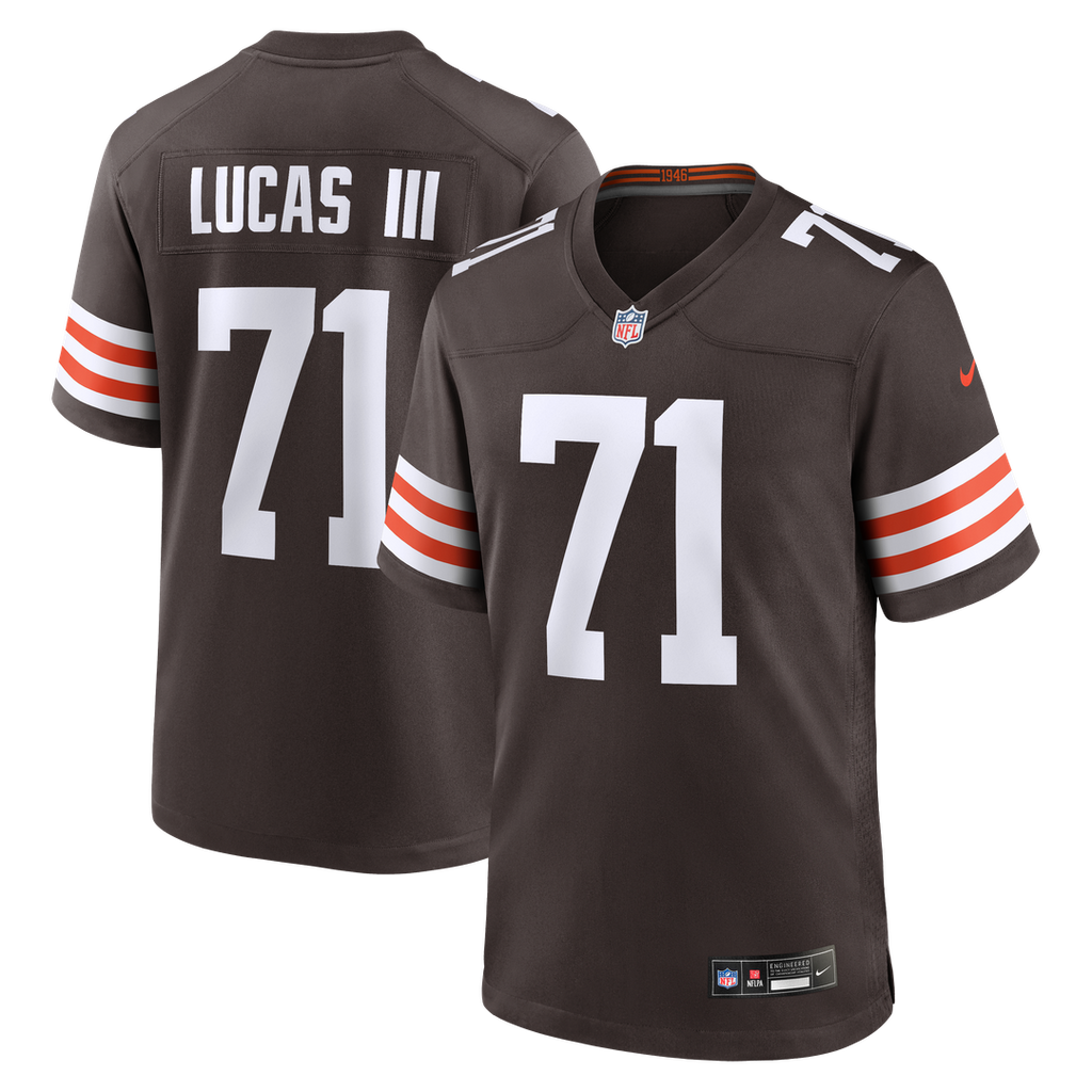 Men's Nike Cleveland Browns Cornelius Lucas Brown Team Game NFL Jersey