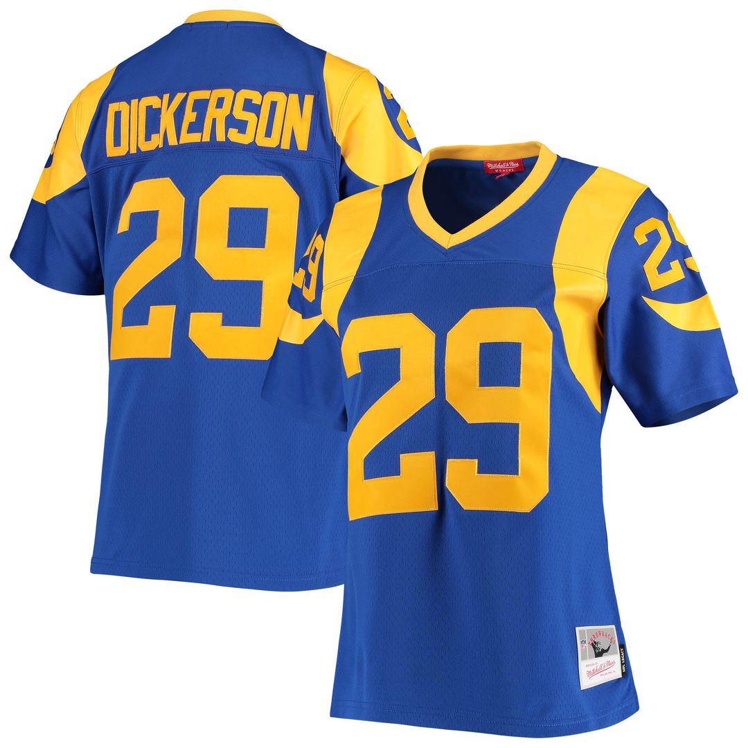 Women's Mitchell & Ness Los Angeles Rams Eric Dickerson Royal Legacy Replica Team NFL Jersey