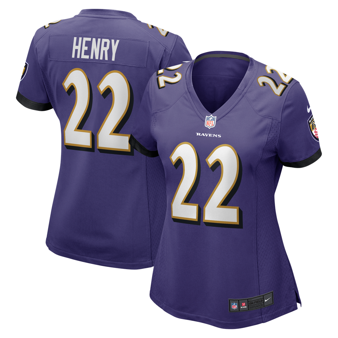 Women's Nike Baltimore Ravens Derrick Henry Purple Game Player NFL Jersey