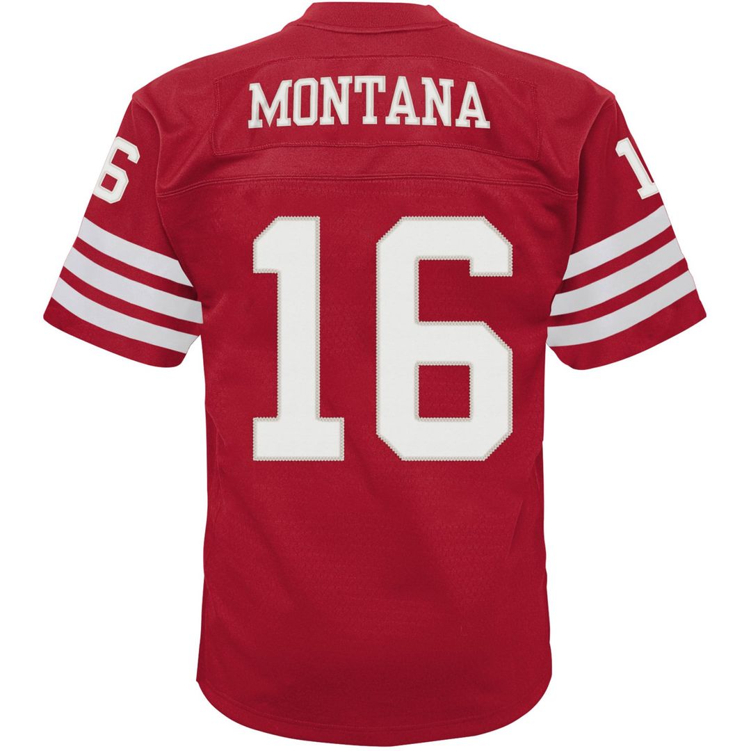 Infant Mitchell & Ness San Francisco 49ers Joe Montana Scarlet 1990 Retired Legacy NFL Jersey