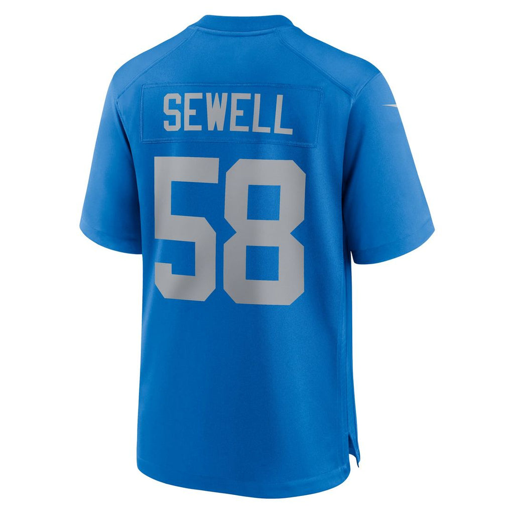Men's Nike Detroit Lions Penei Sewell Blue Alternate Game NFL Jersey