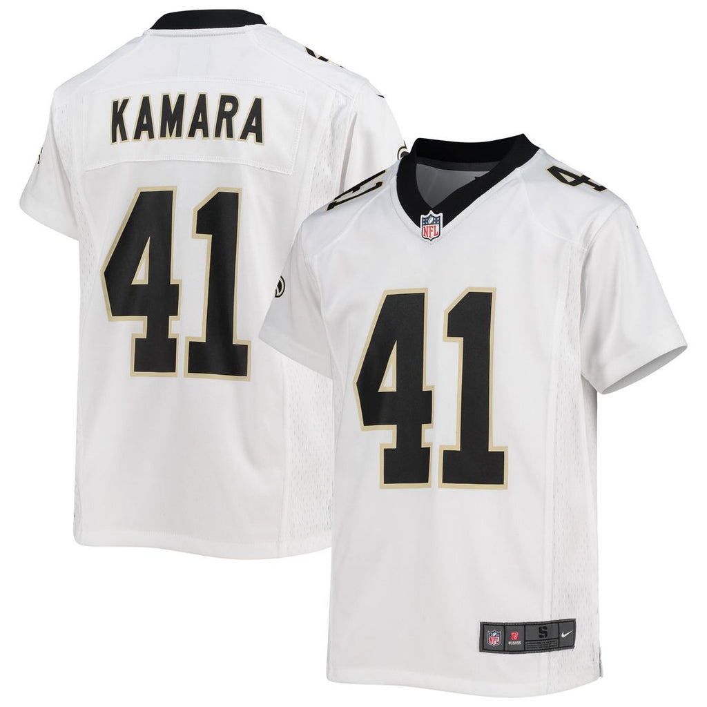 Youth Nike New Orleans Saints Alvin Kamara White Game NFL Jersey