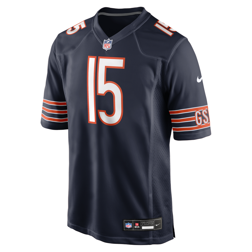 Men's Nike Chicago Bears Rome Odunze Navy Player Game NFL Jersey