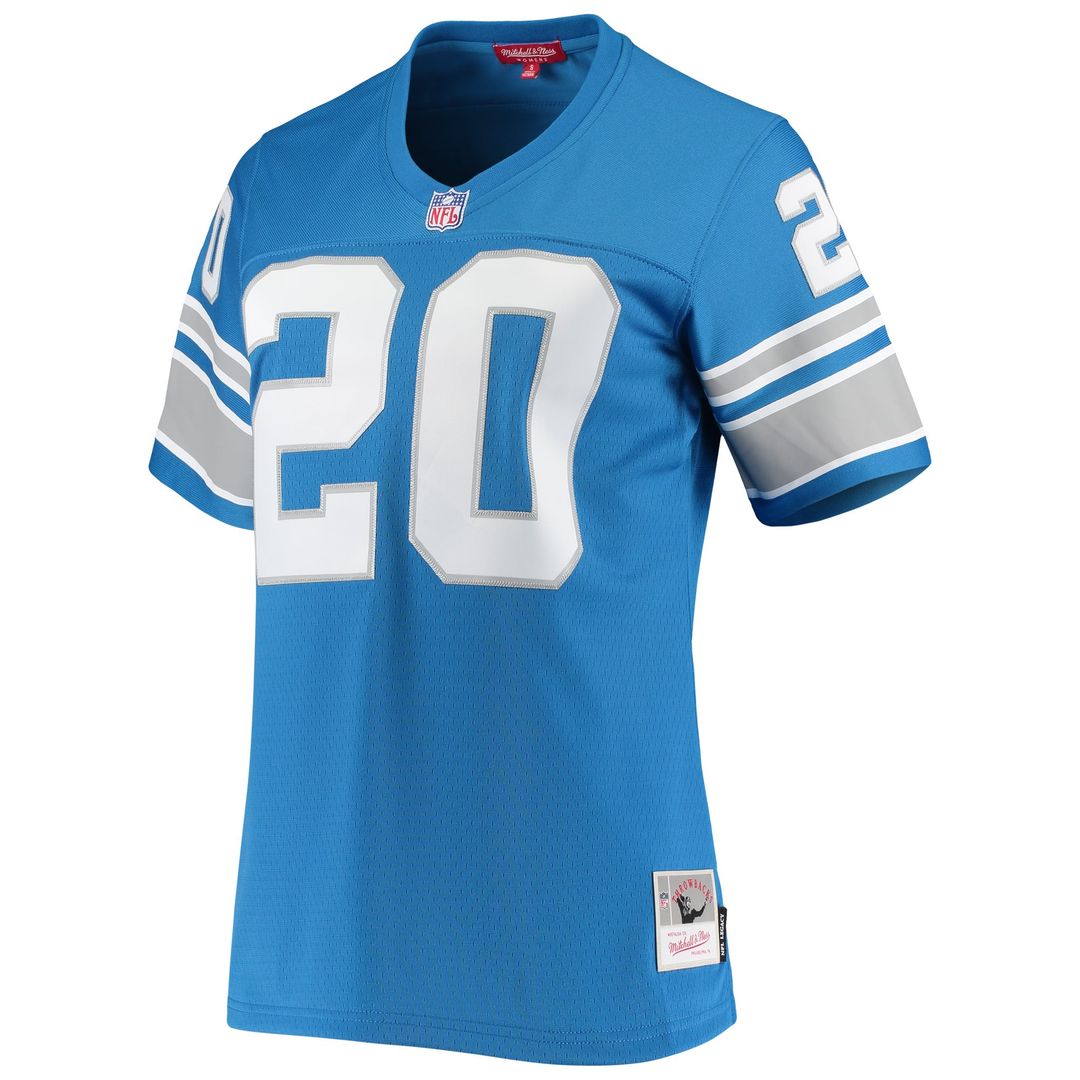 Women's Mitchell & Ness Detroit Lions Barry Sanders Blue 1996 Legacy Replica NFL Jersey