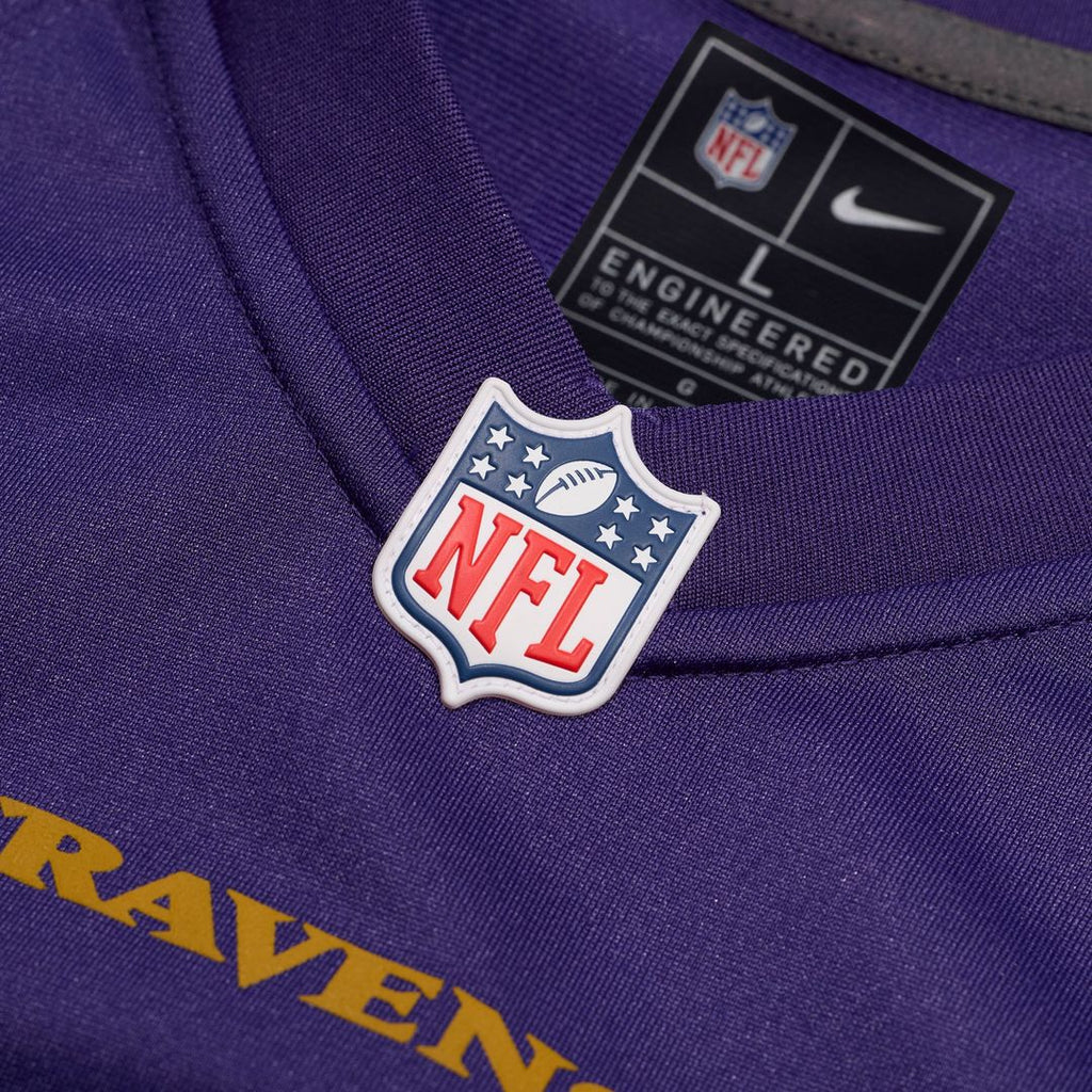 Men's Nike Baltimore Ravens Lamar Jackson White Game NFL Jersey