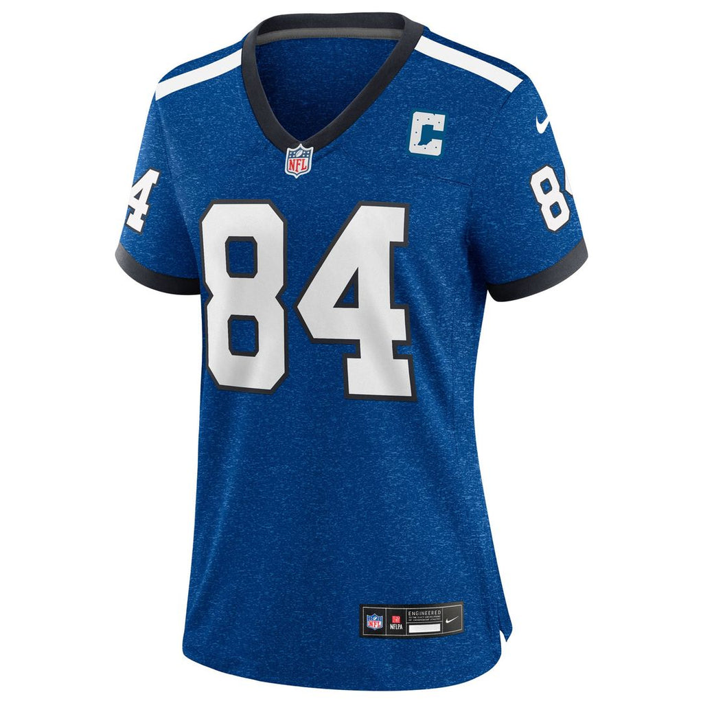 Women's Nike Indianapolis Colts Tyler Warren Heather Royal Alternate 2 Indiana Nights Game NFL Jersey