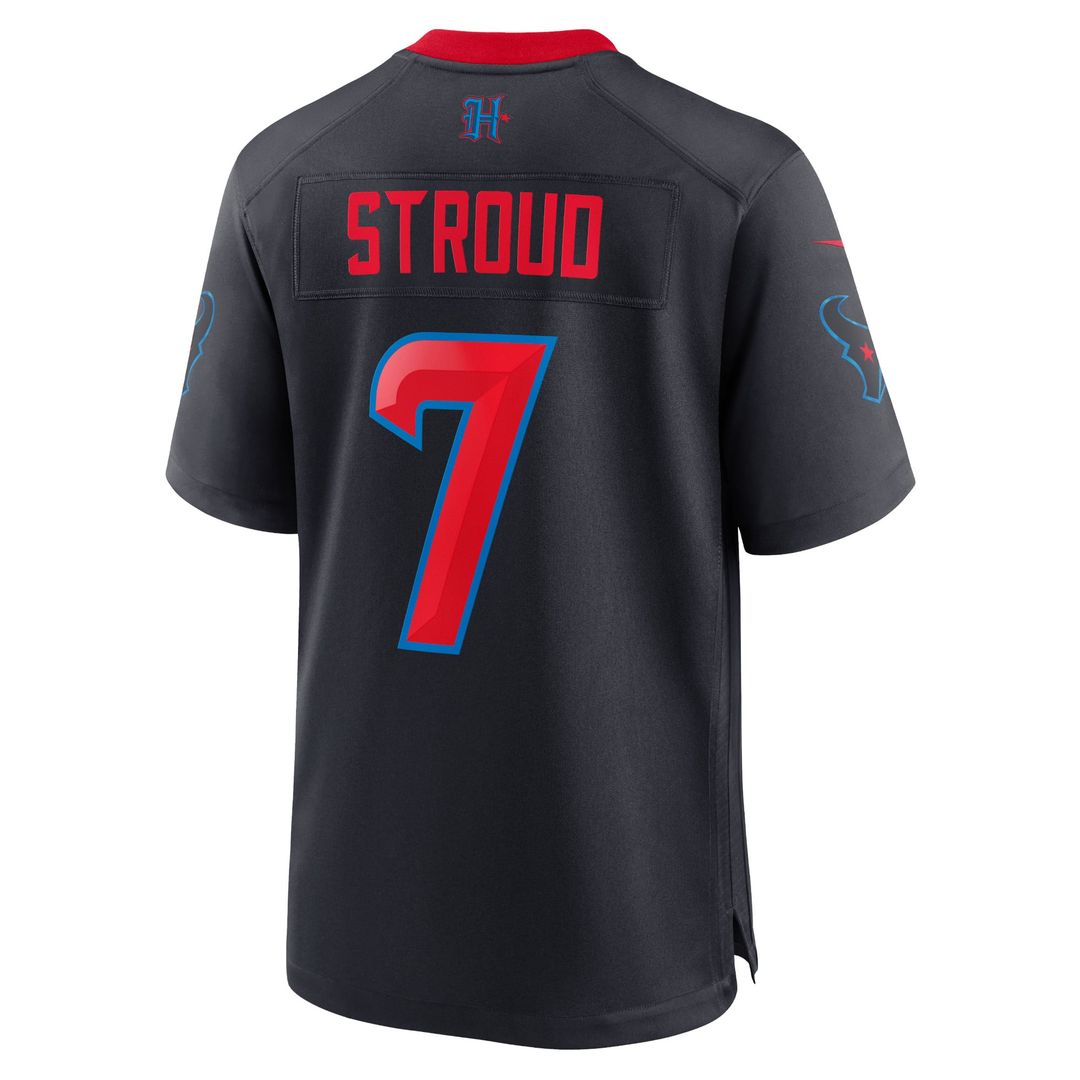 Men's Nike Houston Texans C.J. Stroud Navy 2nd Alternate Game NFL Jersey