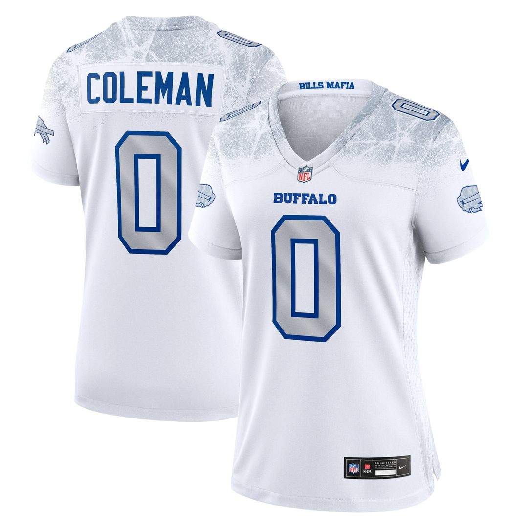 Women's Nike Buffalo Bills Keon Coleman White 2025 Rivalries Collection Game NFL Jersey
