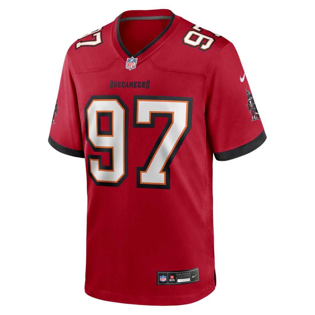 Men's Nike Tampa Bay Buccaneers Al-Quadin Muhammad Red Team Game NFL Jersey