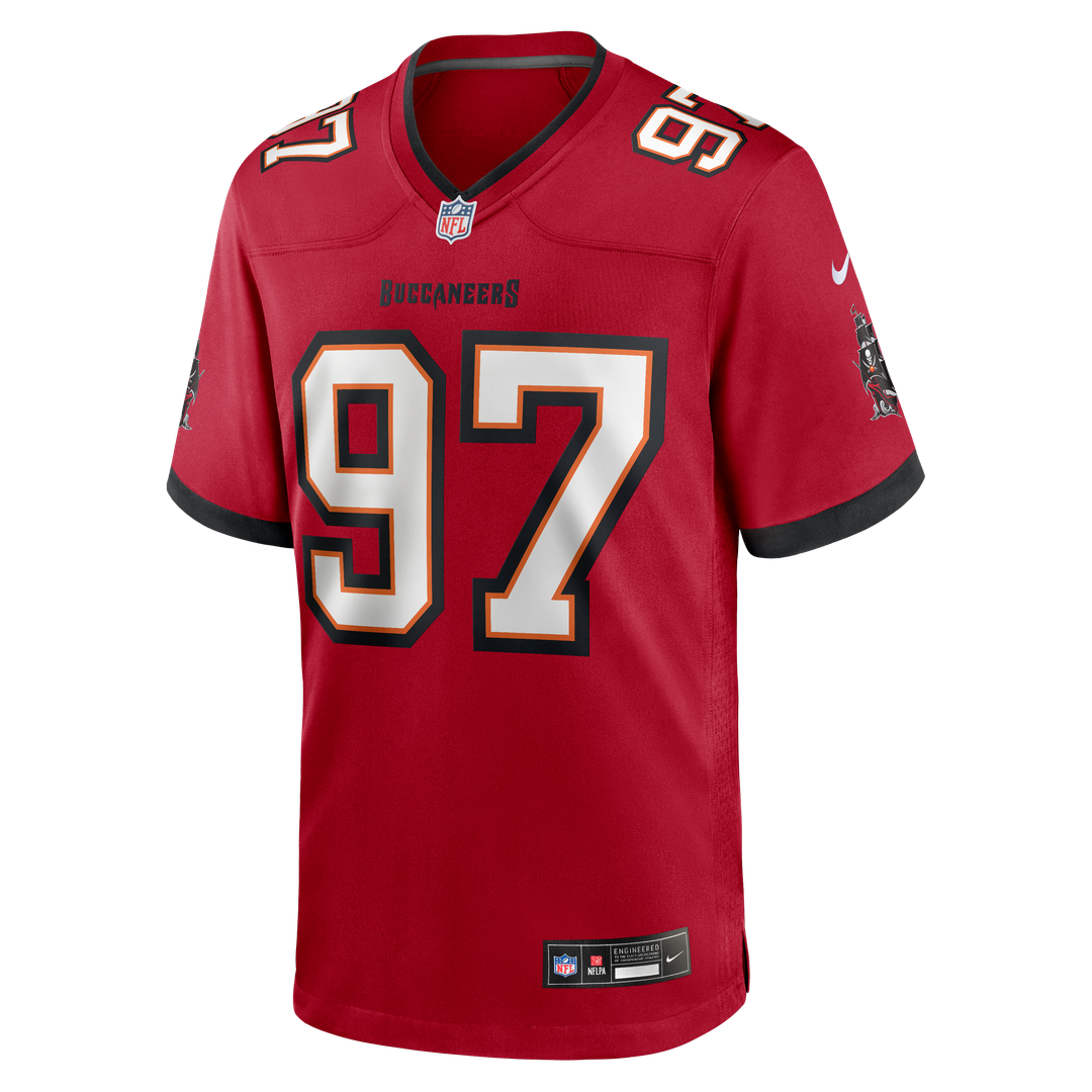 Men's Nike Tampa Bay Buccaneers Al-Quadin Muhammad Red Team Game NFL Jersey