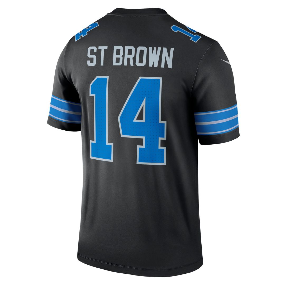 Men's Nike Detroit Lions Amon-Ra St. Brown Black Legend Player NFL Performance Top