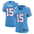 Women's Nike Tennessee Titans Keldric Faulk Light Blue Team Game NFL Jersey