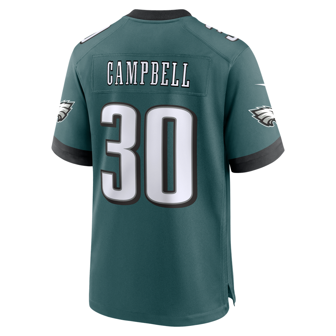 Men's Nike Philadelphia Eagles Jihaad Campbell Green Game Player NFL Jersey