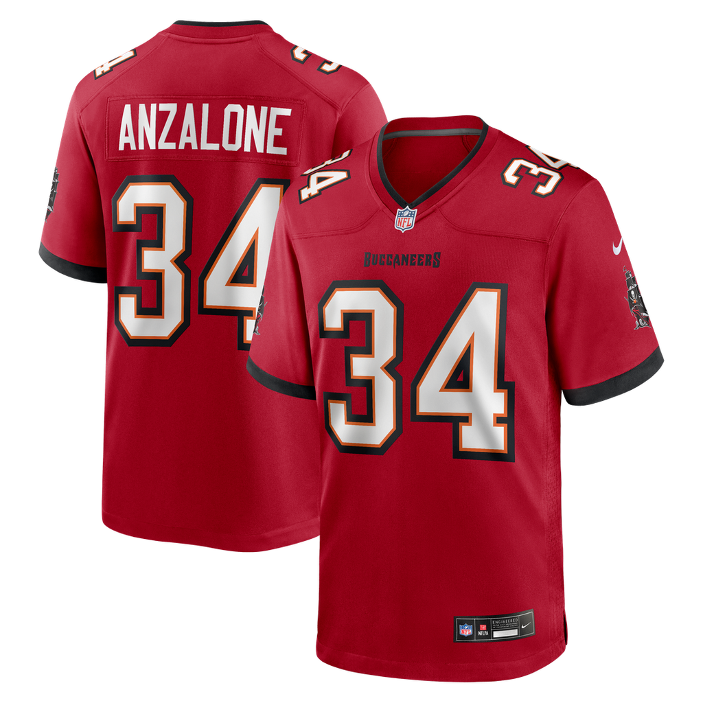 Men's Nike Tampa Bay Buccaneers Alex Anzalone Red Team Game NFL Jersey
