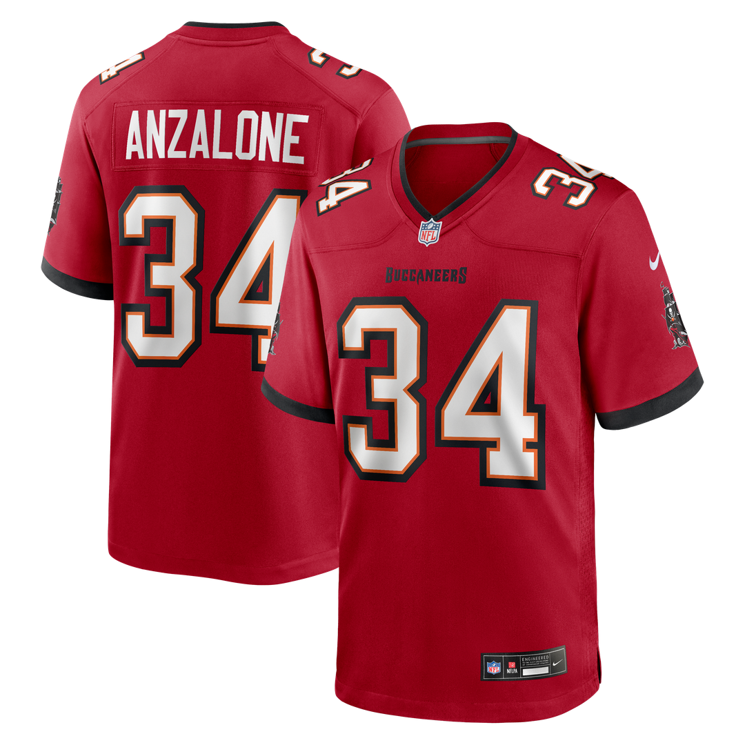 Men's Nike Tampa Bay Buccaneers Alex Anzalone Red Team Game NFL Jersey
