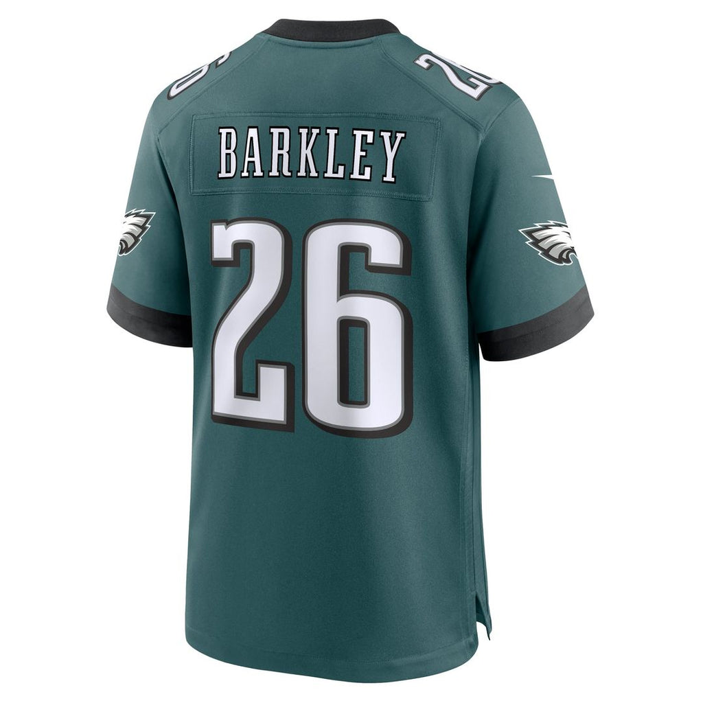 Men's Nike Philadelphia Eagles Saquon Barkley Midnight Green Game Player NFL Jersey