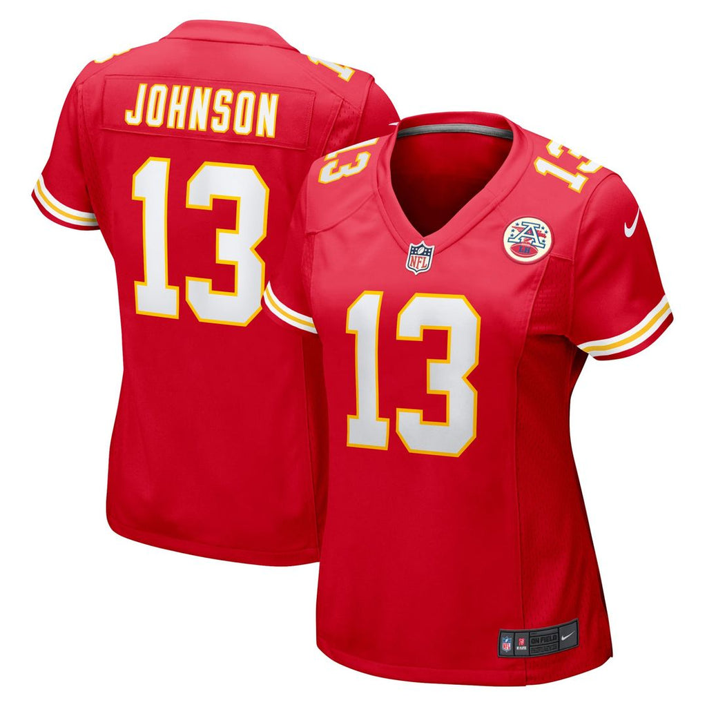 Women's Nike Kansas City Chiefs Nazeeh Johnson Red Game Player NFL Jersey