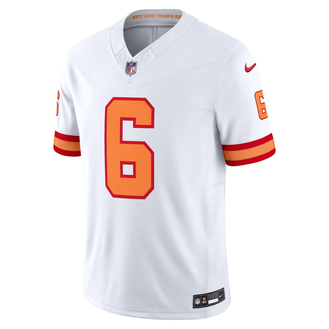 Men's Nike Tampa Bay Buccaneers Baker Mayfield '76 White Vapor F.U.S.E. Player Limited NFL Jersey