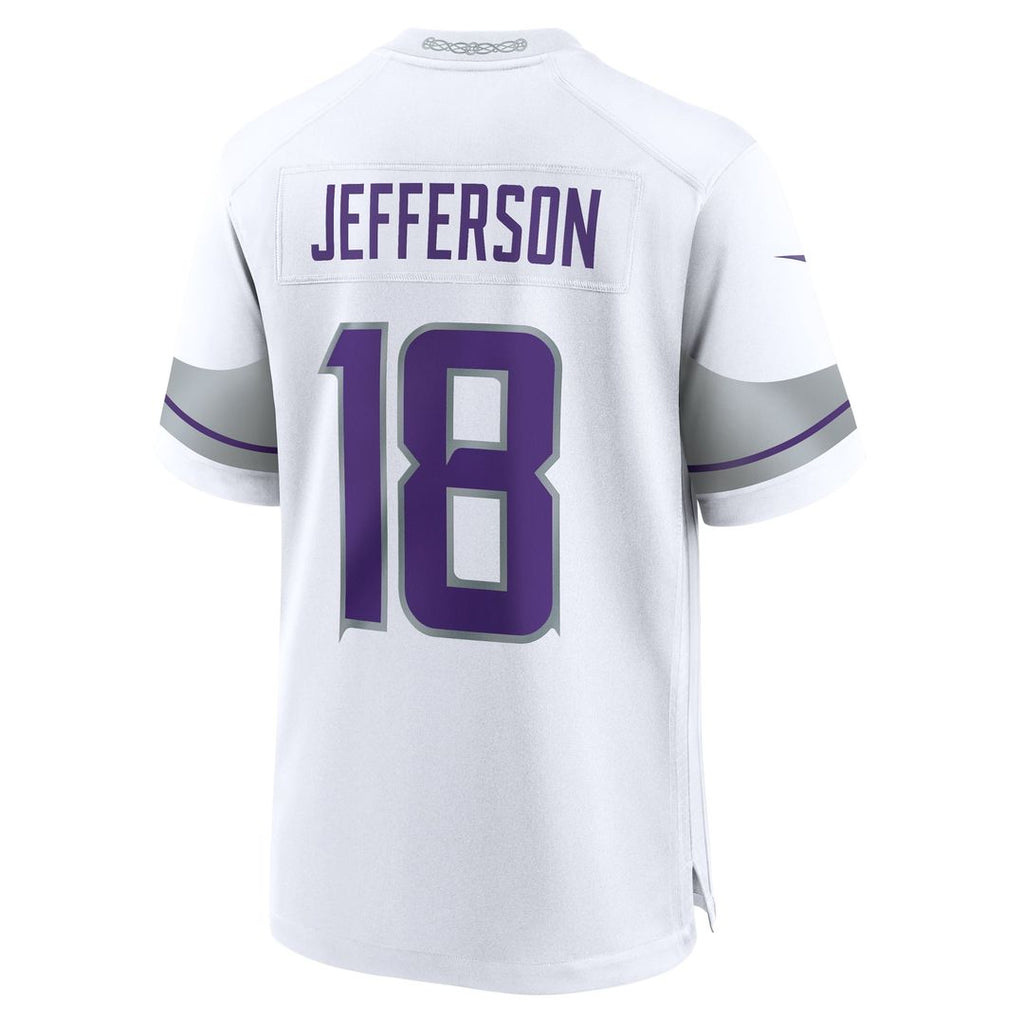 Men's Nike Minnesota Vikings Justin Jefferson White Alternate Game Player NFL Jersey