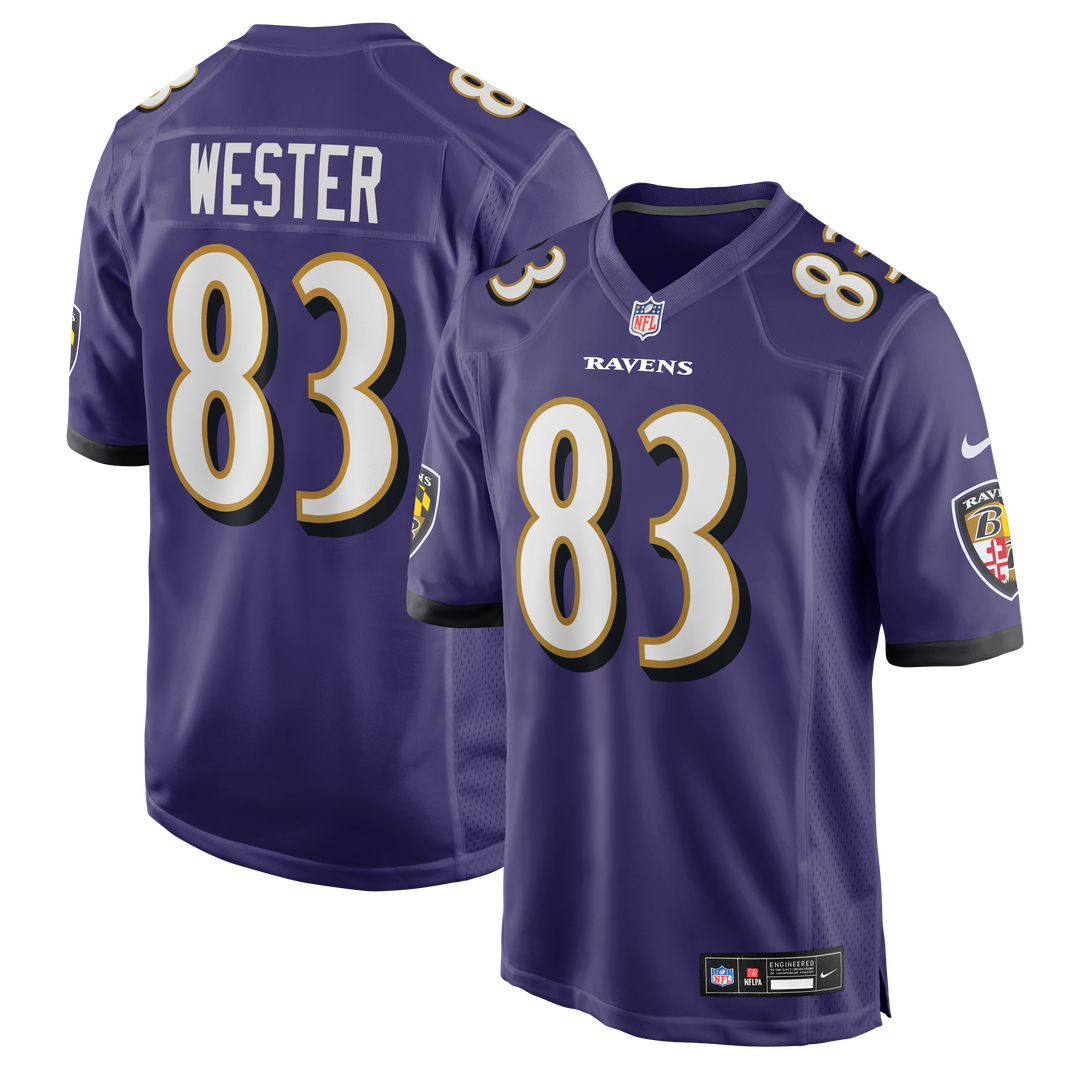 Men's Nike Baltimore Ravens LaJohntay Wester Purple Team Game NFL Jersey
