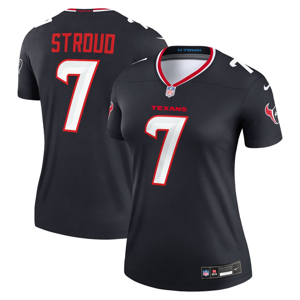 Women's Nike Houston Texans C.J. Stroud Navy Legend Player NFL Performance Top