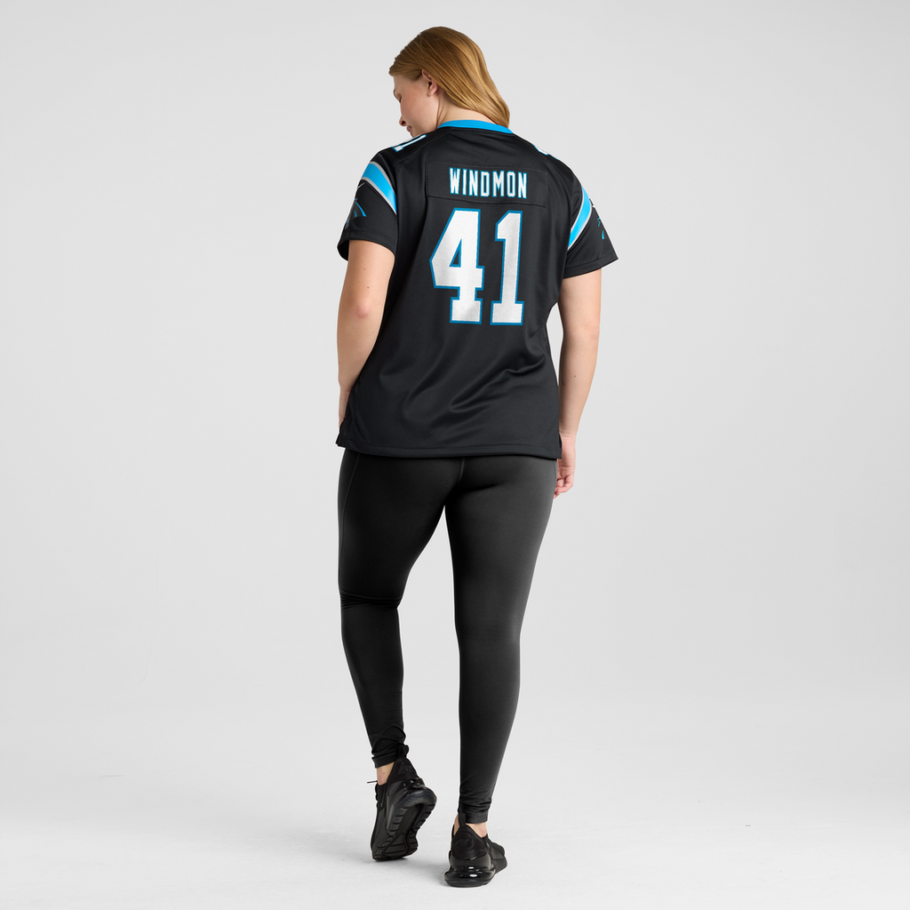 Women's Nike Carolina Panthers Jacoby Windmon Black Team Game NFL Jersey