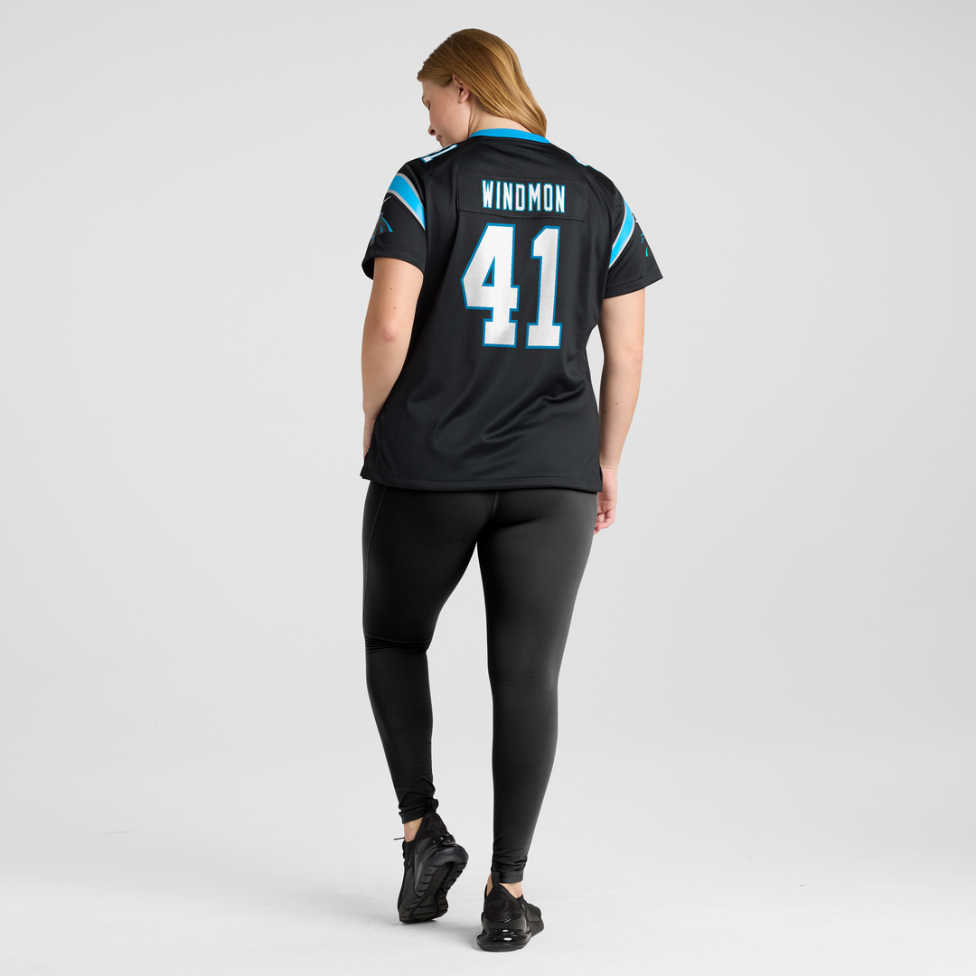 Women's Nike Carolina Panthers Jacoby Windmon Black Team Game NFL Jersey
