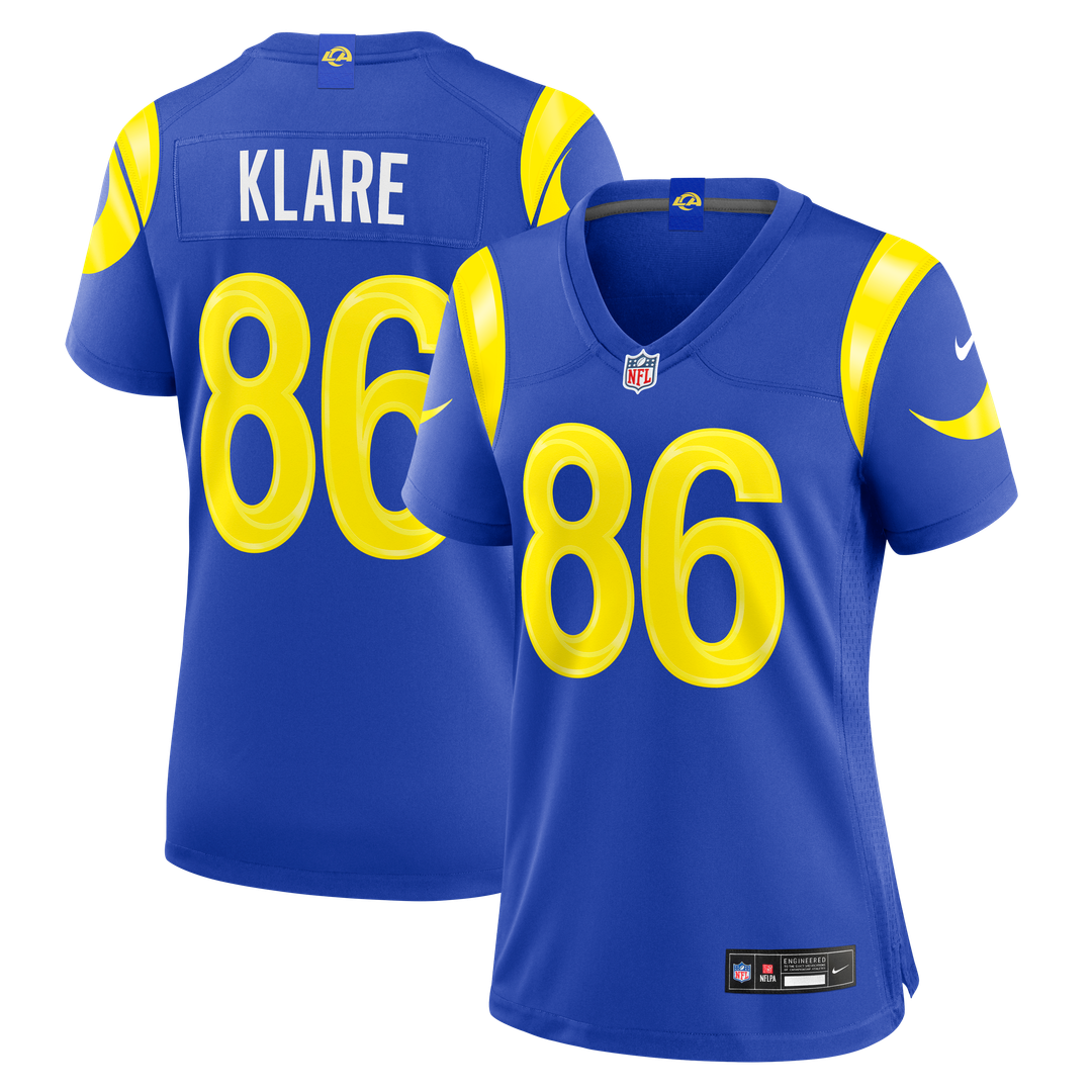 Women's Nike Los Angeles Rams Max Klare Royal Team Game NFL Jersey