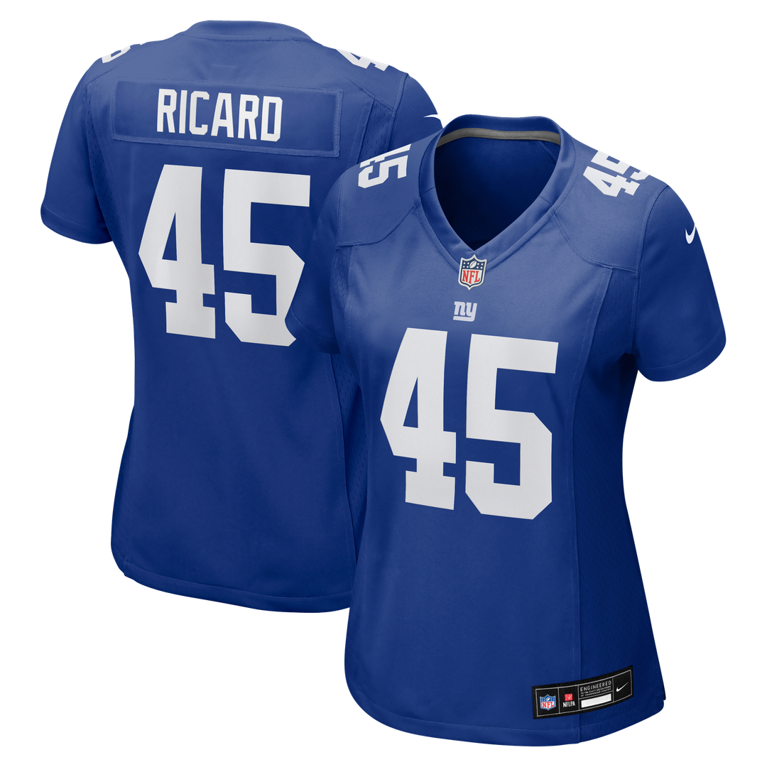 Women's Nike New York Giants Patrick Ricard Royal Team Game NFL Jersey