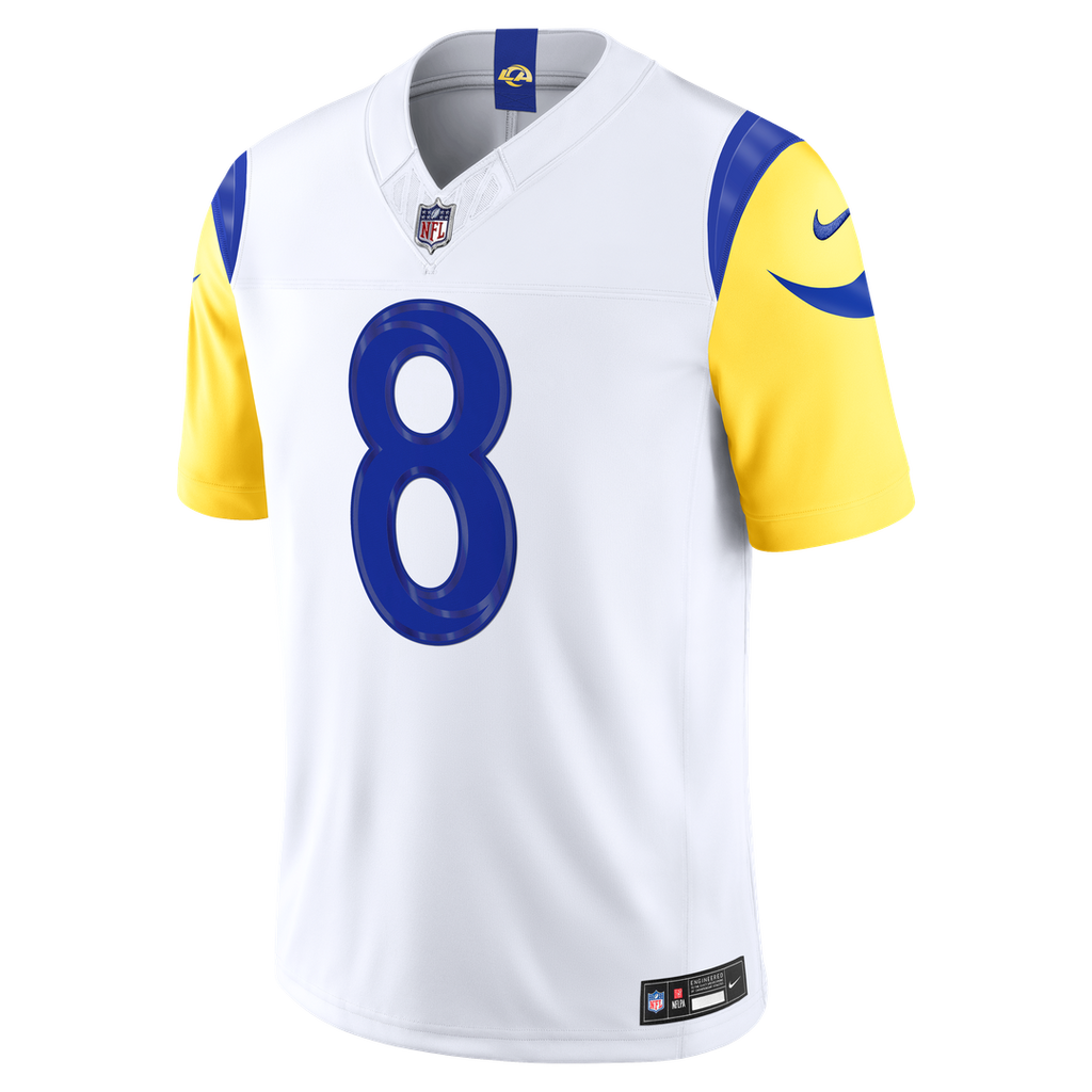 Men's Nike Los Angeles Rams Jared Verse White Vapor F.U.S.E. Stitched Limited NFL Jersey