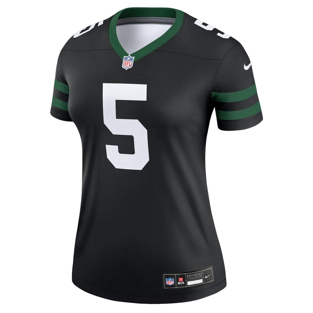 Women's Nike New York Jets Garrett Wilson Legacy Green Legend Player NFL Performance Top