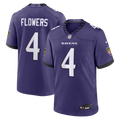 Men's Nike Baltimore Ravens Zay Flowers Purple Team Game NFL Jersey