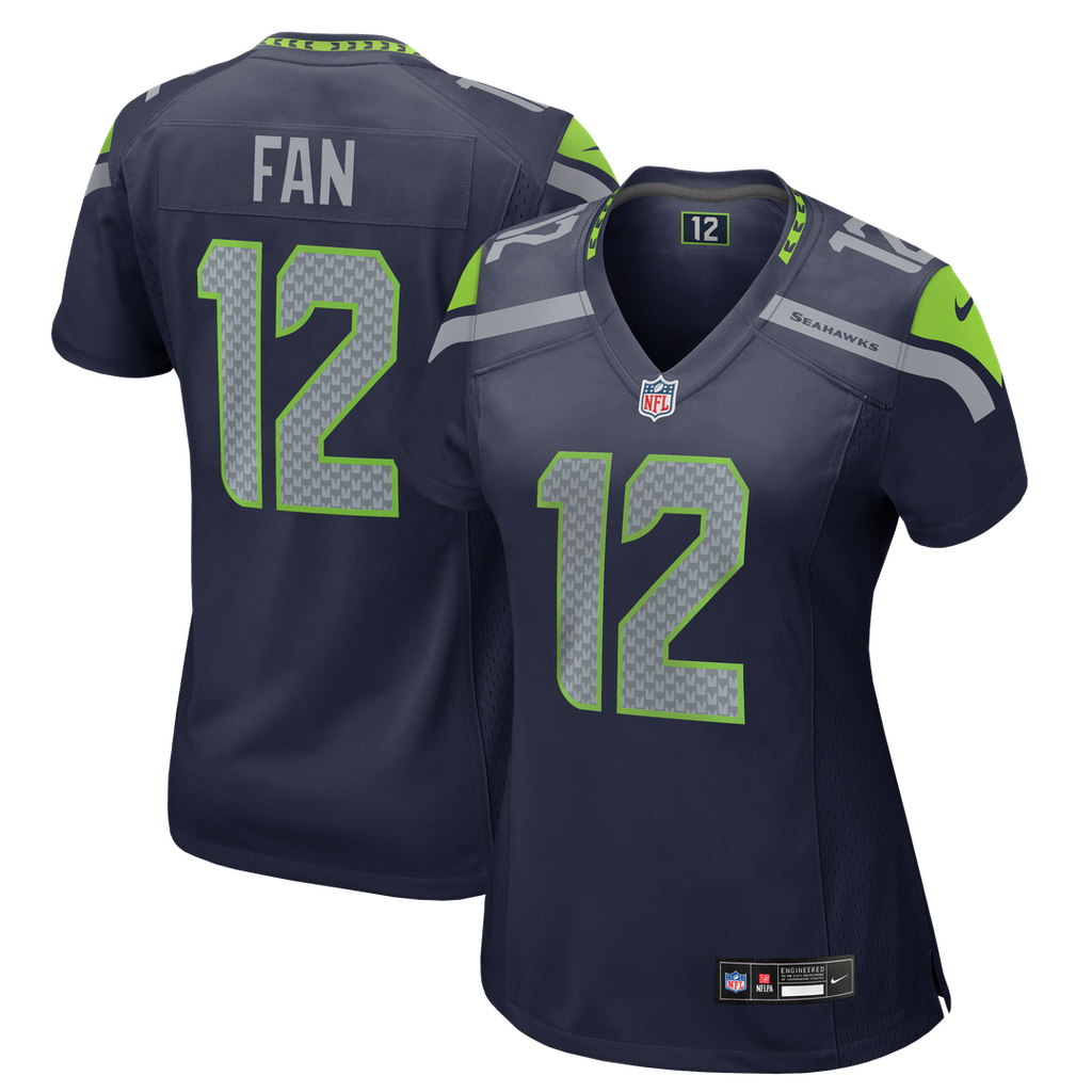 Women's Nike Seattle Seahawks 12s College Navy Team Game NFL Jersey