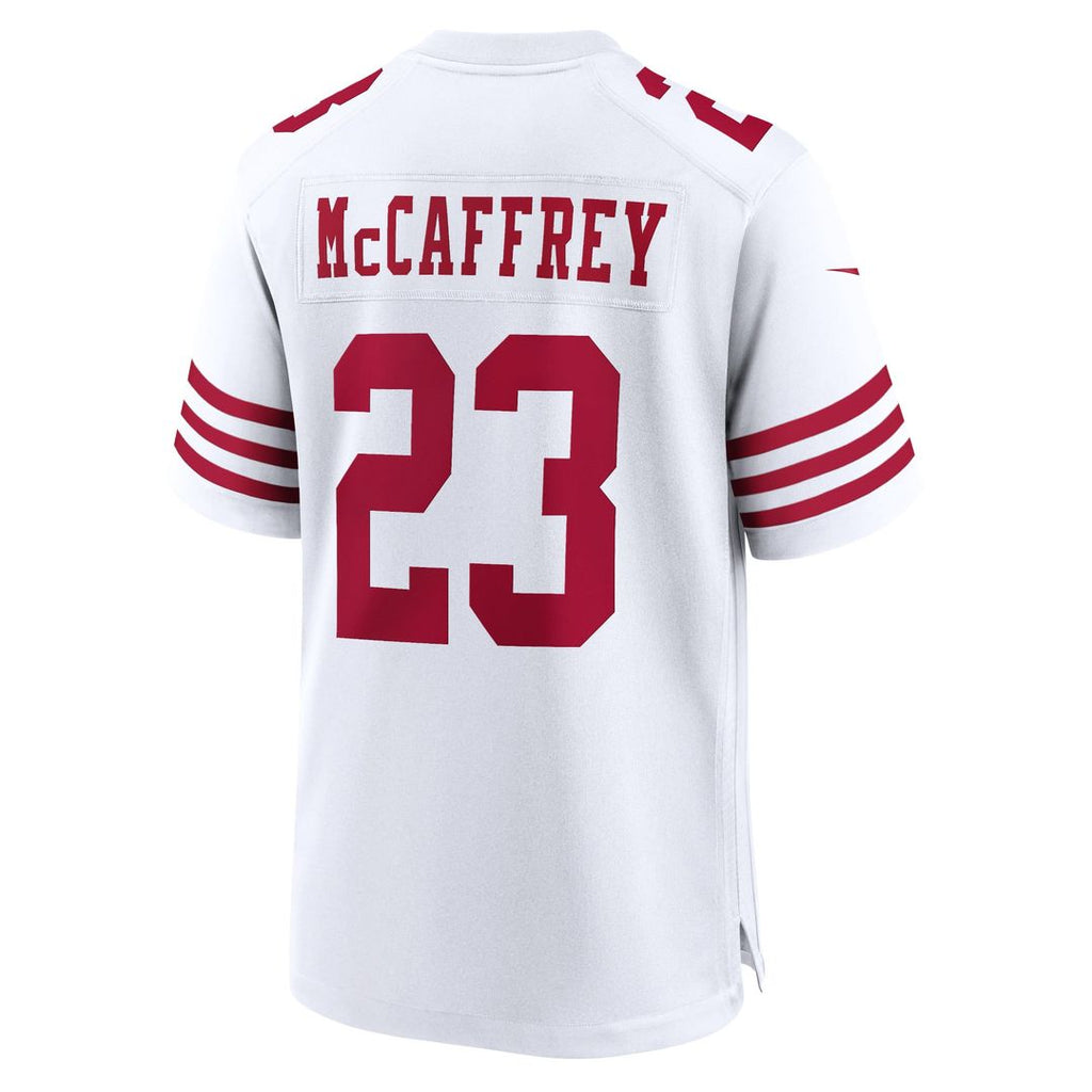 Men's Nike San Francisco 49ers Christian McCaffrey White Game Player NFL Jersey