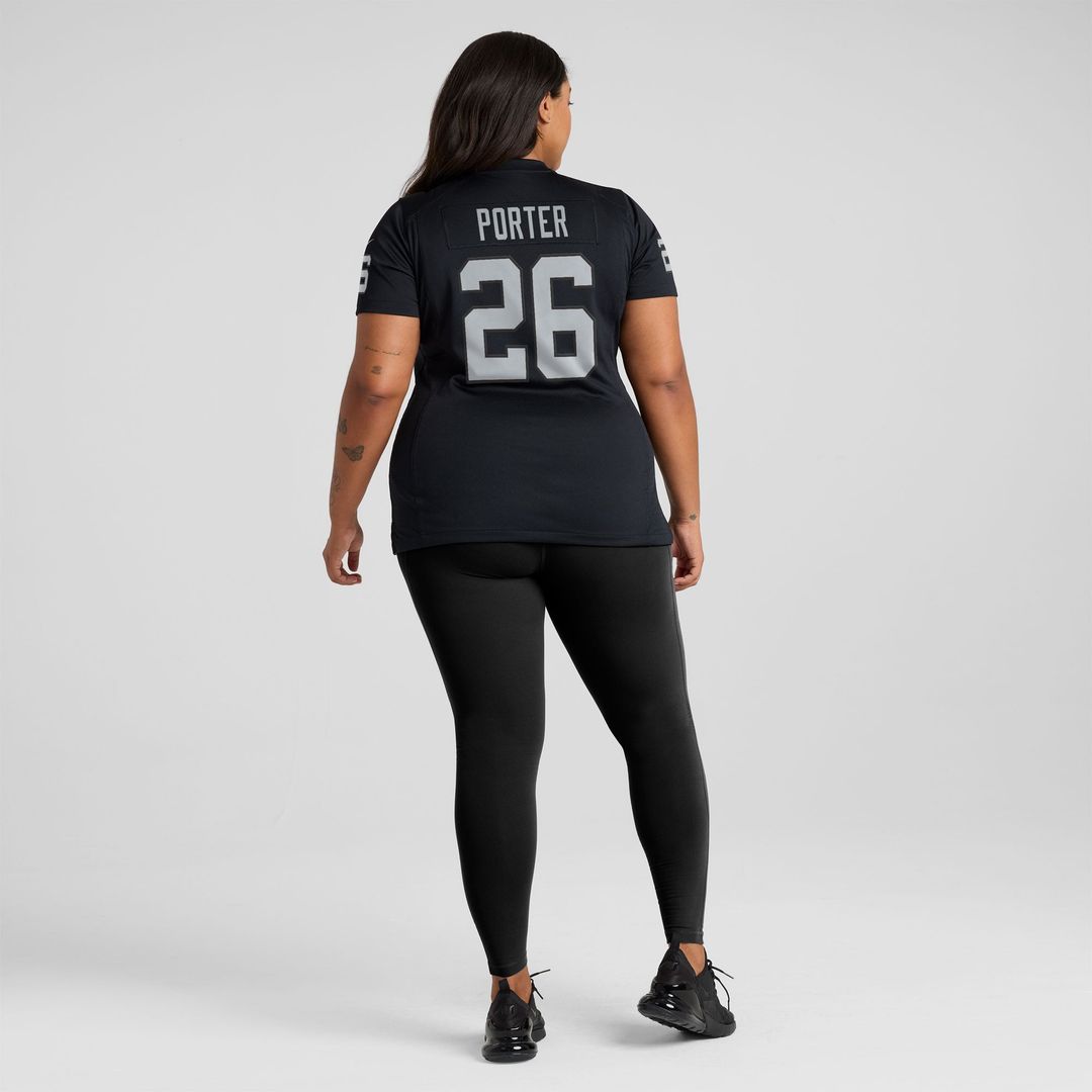 Women's Nike Las Vegas Raiders Darien Porter Black Team Game NFL Jersey