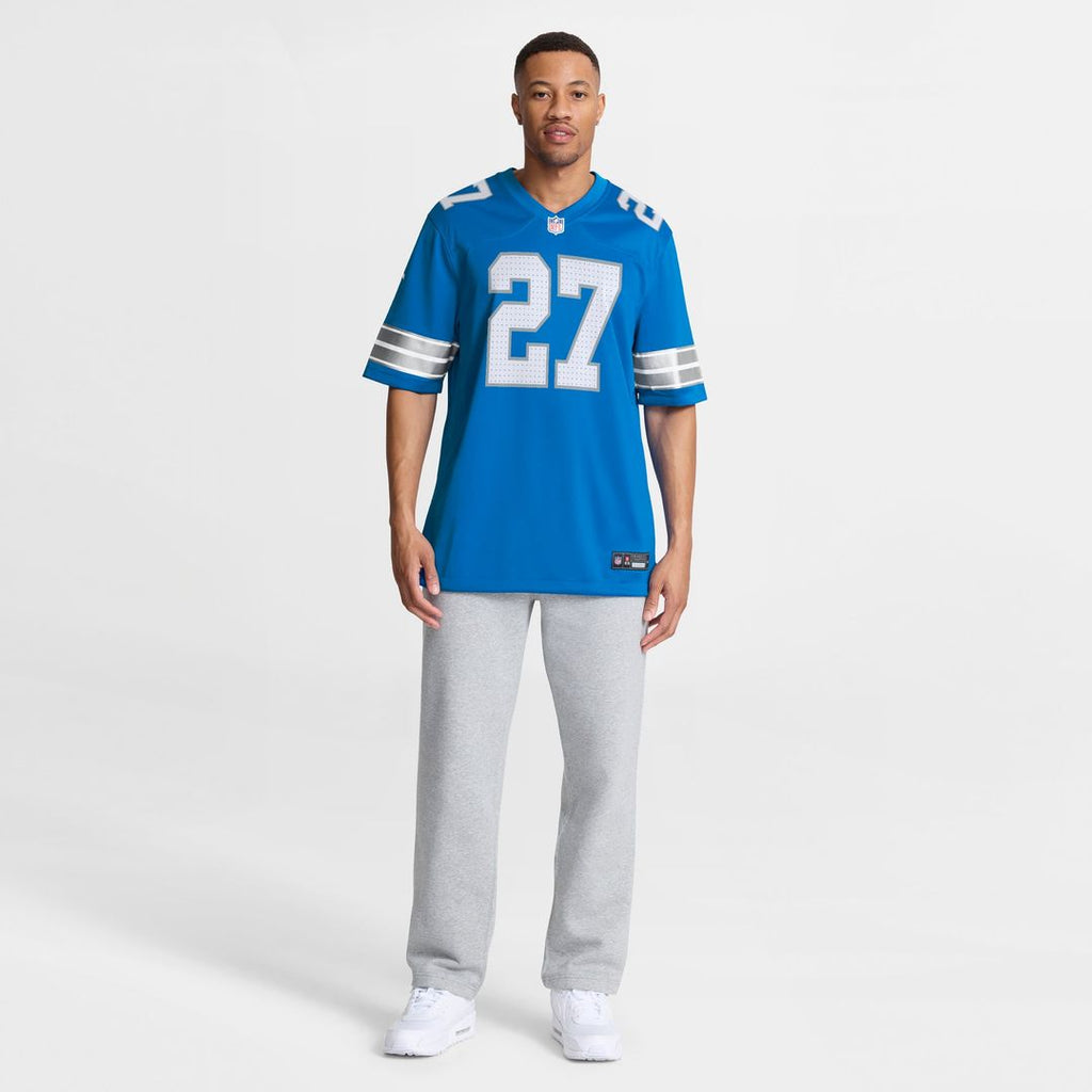 Men's Nike Detroit Lions Christian Izien Blue Team Game NFL Jersey