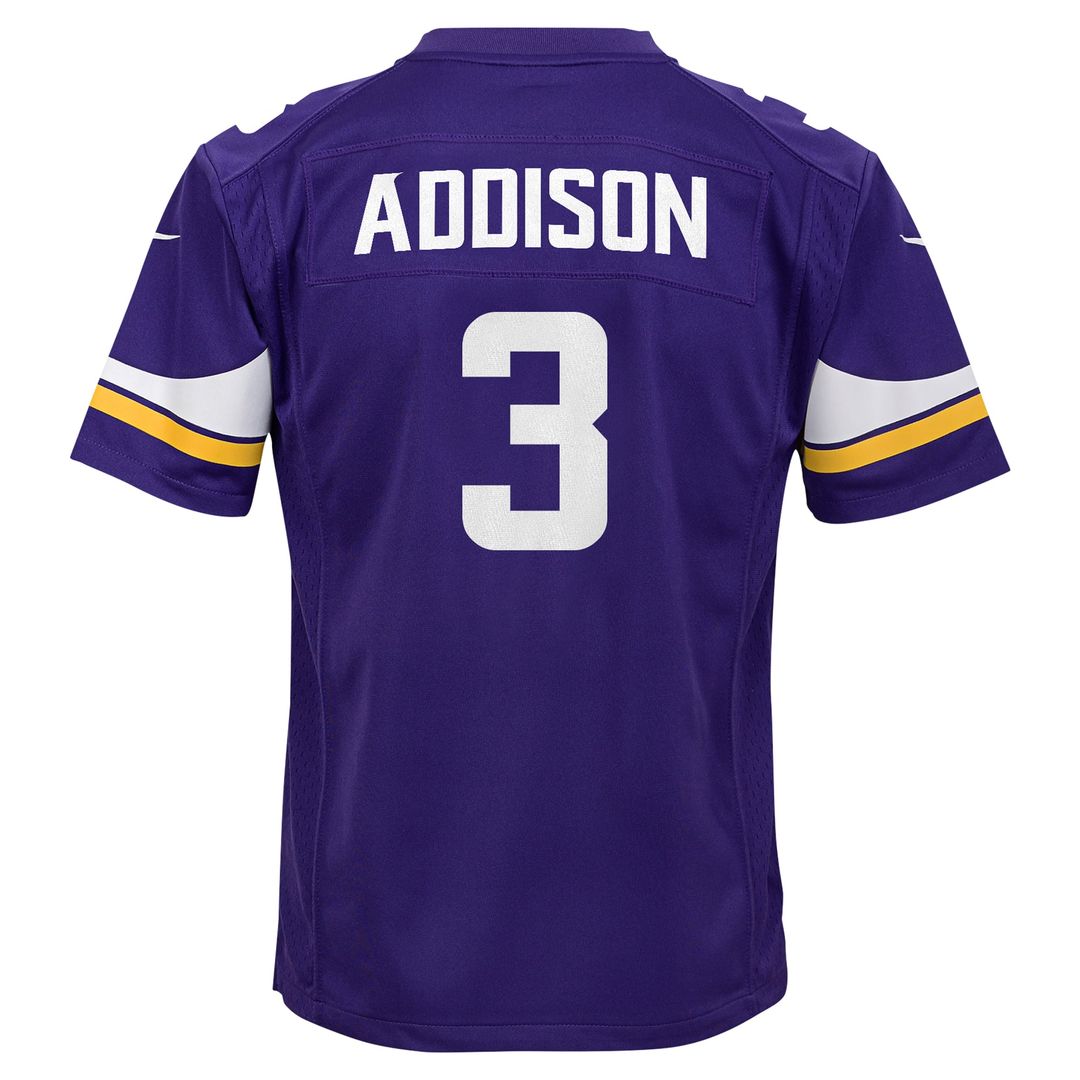 Youth Nike Minnesota Vikings Jordan Addison White Game NFL Jersey
