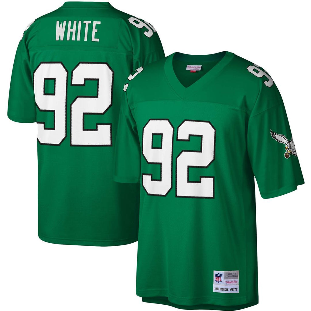 Men's Mitchell & Ness Philadelphia Eagles Reggie White Kelly Green Legacy Replica NFL Jersey