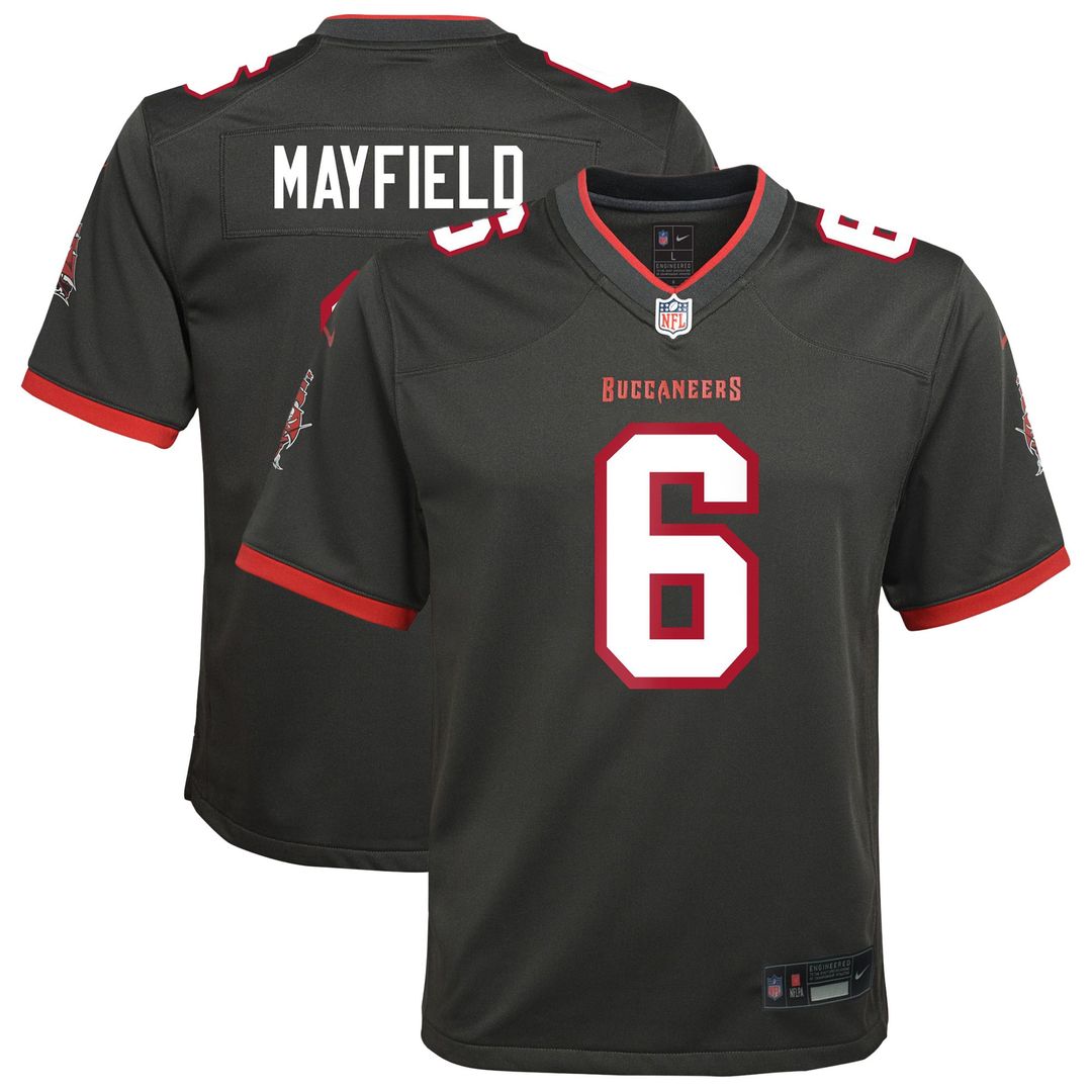 Youth Nike Tampa Bay Buccaneers Baker Mayfield Orange Alternate Game NFL Jersey