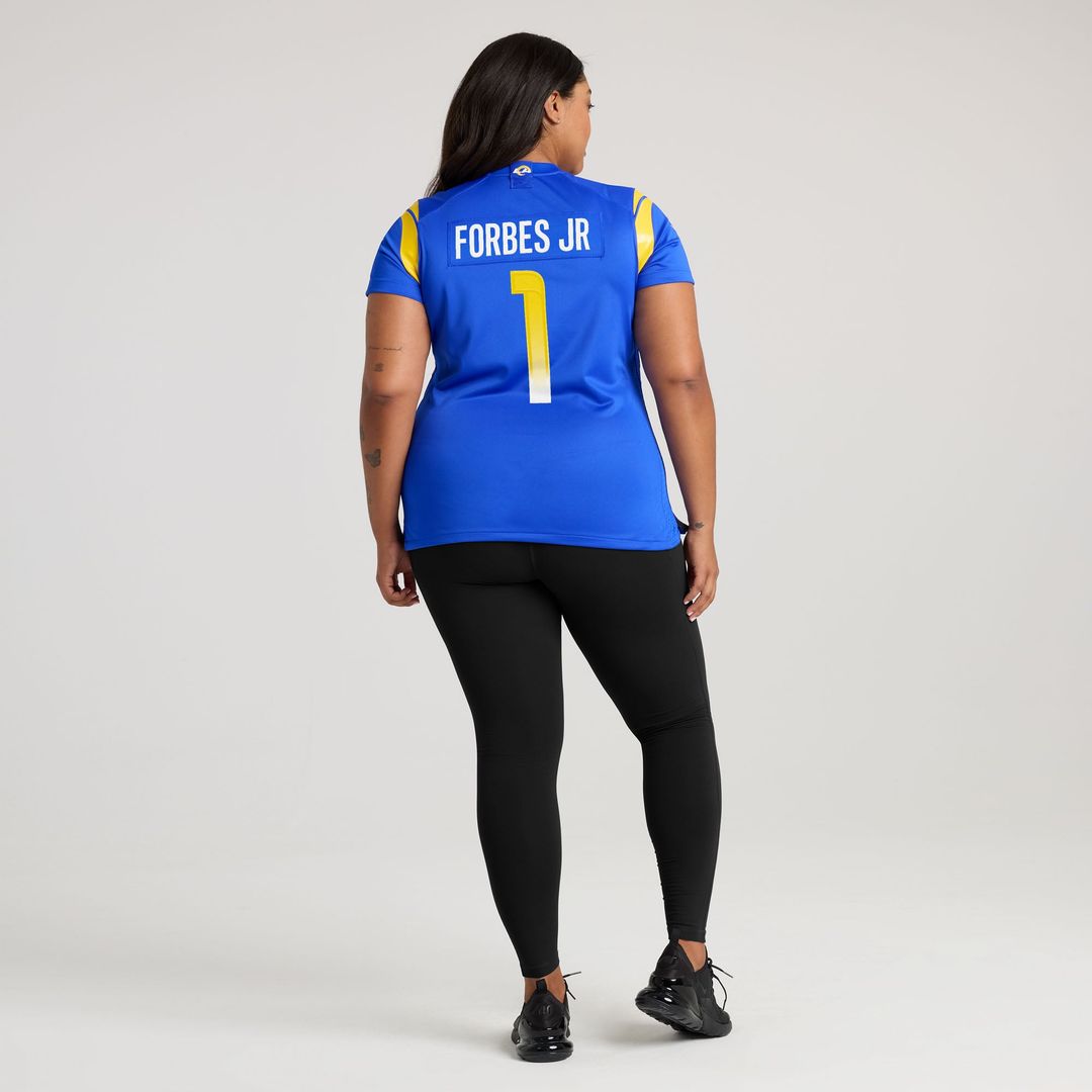 Women's Nike Los Angeles Rams Emmanuel Forbes Jr. Royal Team Game NFL Jersey