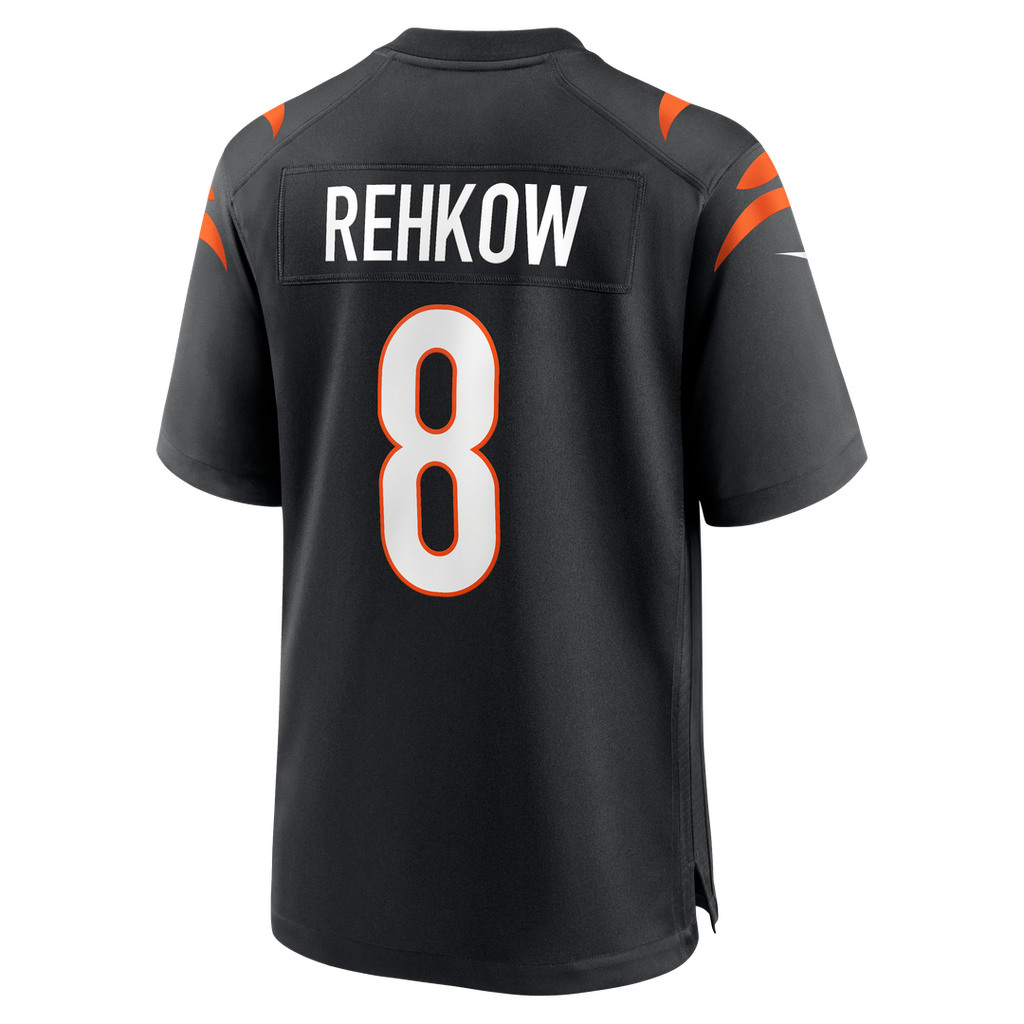 Men's Nike Cincinnati Bengals Ryan Rehkow Black Game NFL Jersey