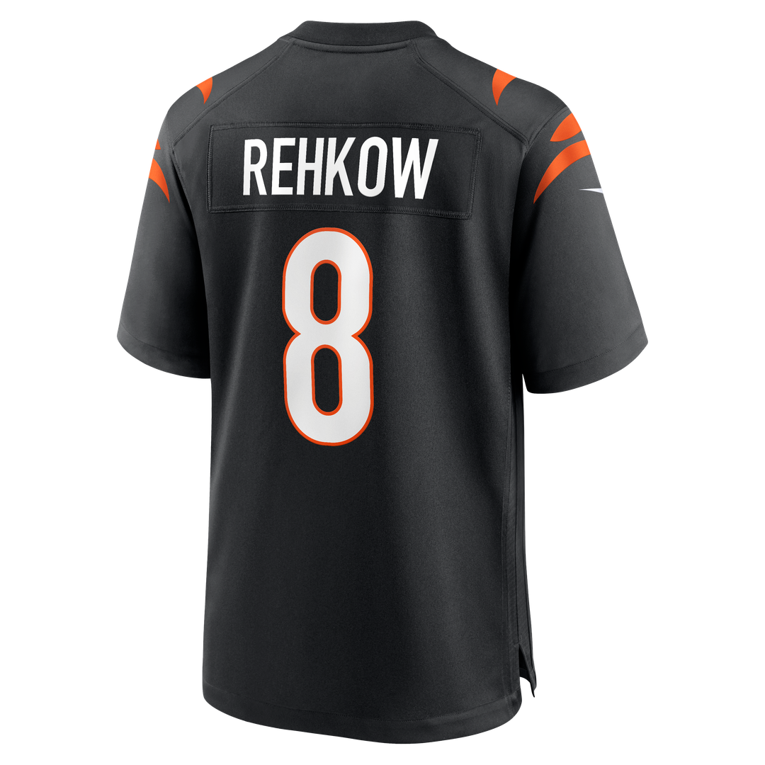 Men's Nike Cincinnati Bengals Ryan Rehkow Black Game NFL Jersey