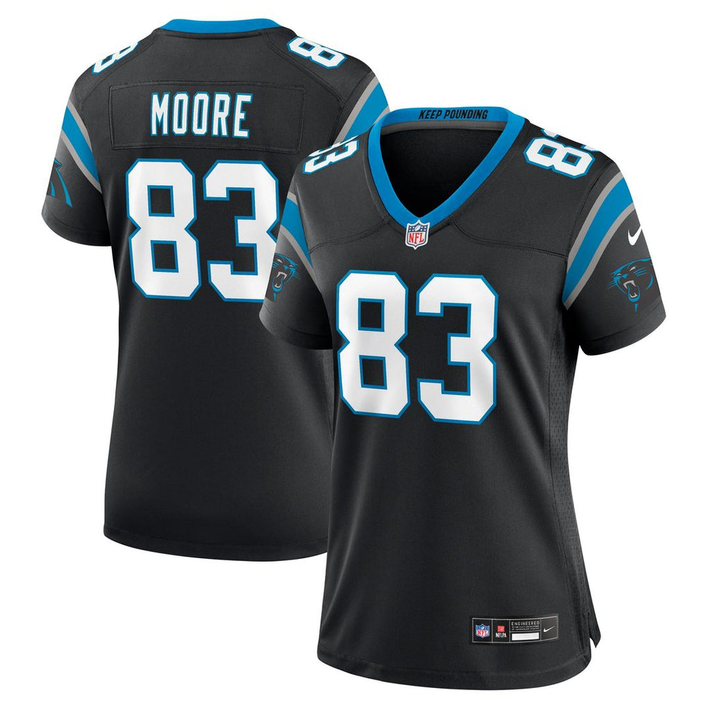 Women's Nike Carolina Panthers David Moore Black Game NFL Jersey