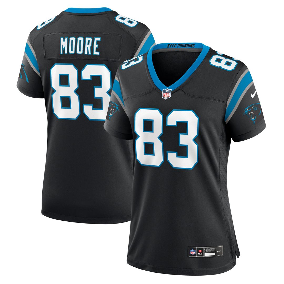 Women's Nike Carolina Panthers David Moore Black Game NFL Jersey