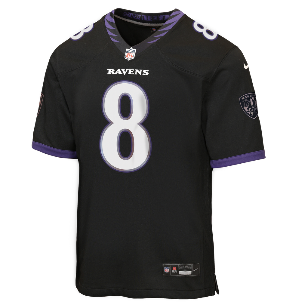 Youth Nike Baltimore Ravens Lamar Jackson White Game NFL Jersey