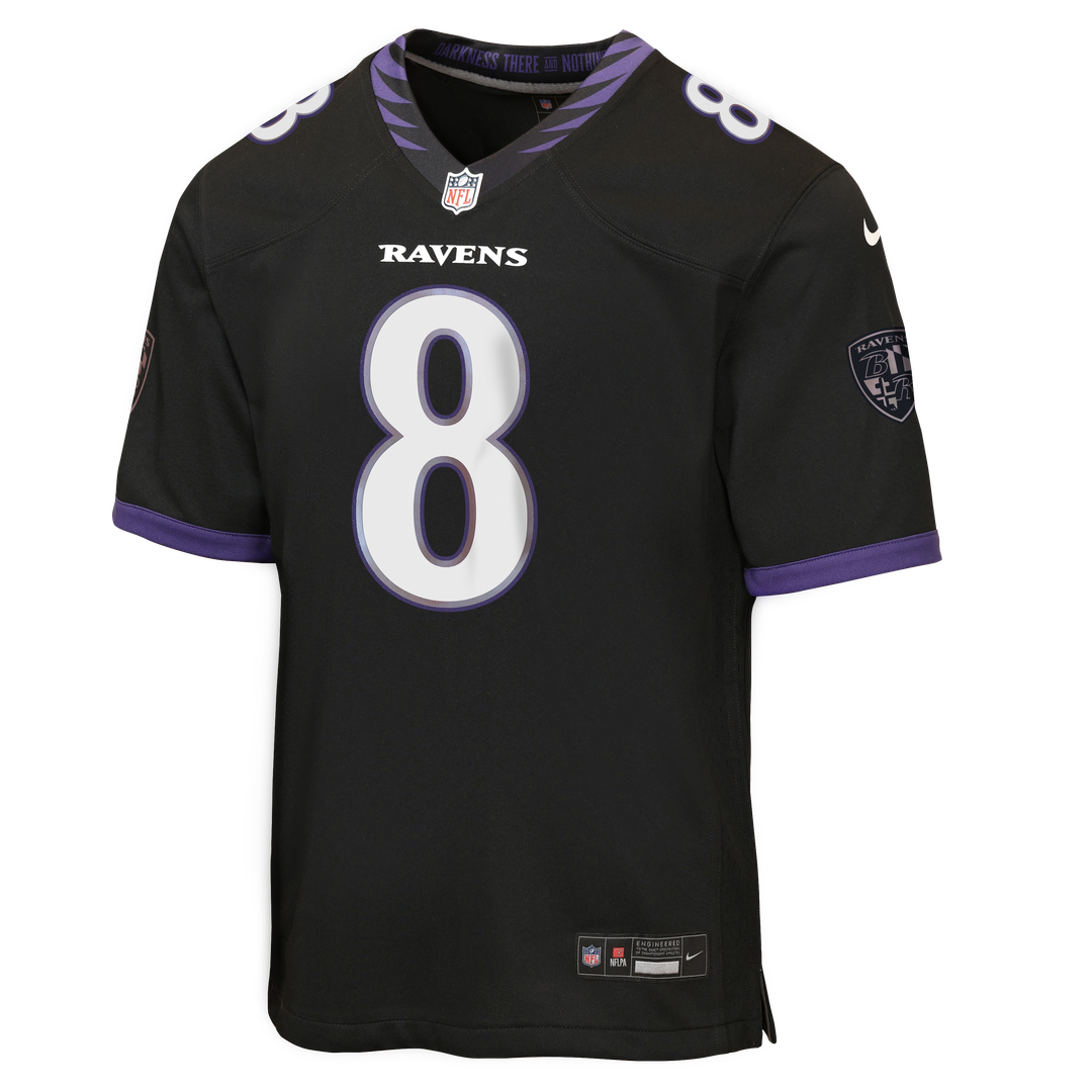 Youth Nike Baltimore Ravens Lamar Jackson White Game NFL Jersey