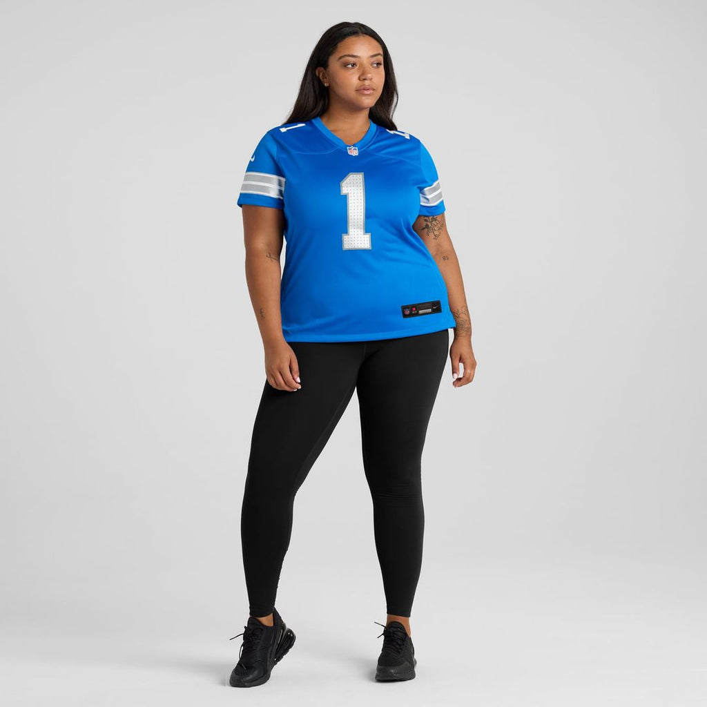 Men's Nike Detroit Lions Number 1 Mom Blue Game NFL Jersey