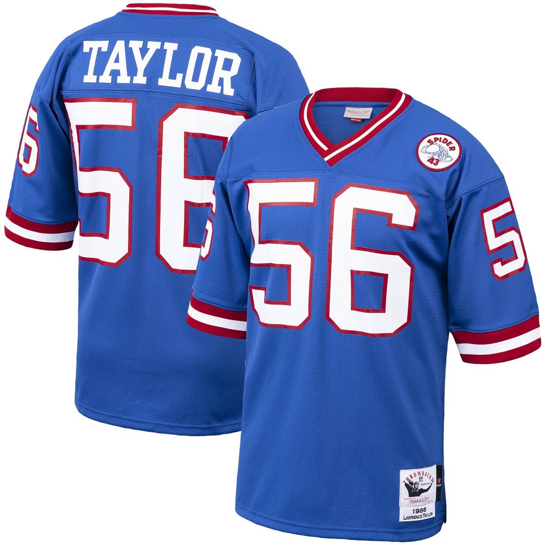 Men's Mitchell & Ness New York Giants Lawrence Taylor Royal 1986 Authentic Throwback Retired Player NFL Jersey
