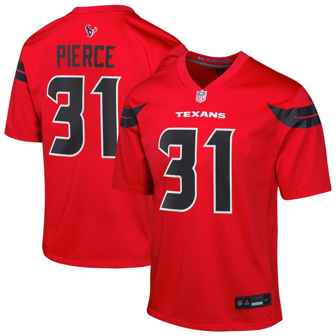 Youth Nike Houston Texans Dameon Pierce Red Game NFL Jersey